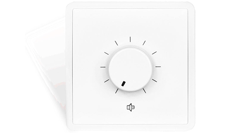 Contrôleur de volume Audac 100V 100W 80 x 80 mm - VC3102/W