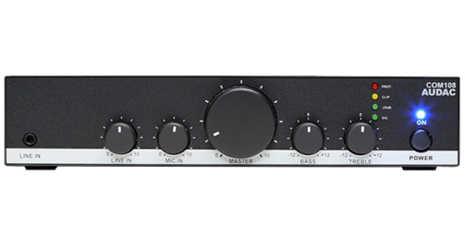 Audac - COM108 -Public Address-versterker 80W @70/100V    