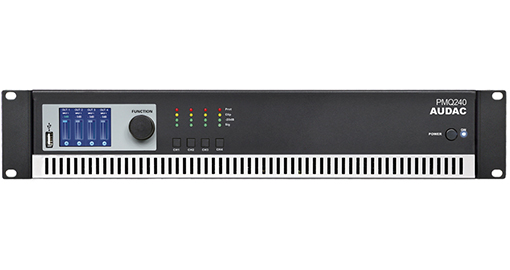 Audac - PMQ240 -quad-channel 70/100V eindversterker    