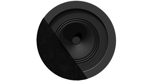 Enceinte de plafond Audac SpringFit™ 5" Version noire - 100V & 8Ω - CENA506/B