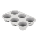 Vogue DA520 Baking pan 6 muffins 4 (H) x 16.2 (W) x 24 (D) cm silicone Gray