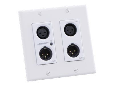 Bose WP22B-D Controlspace Dante wandpaneel 2 XLR-In, 2 XLR-Out wit