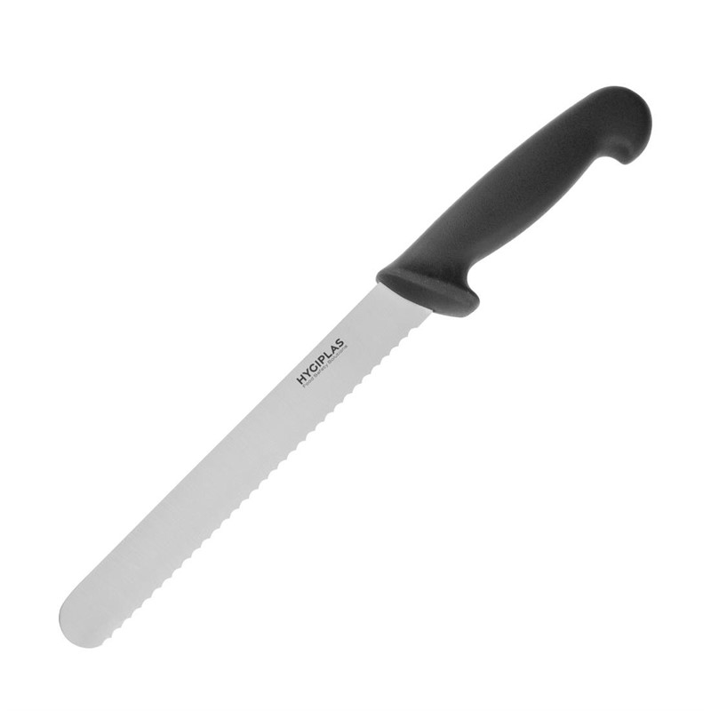 Hygiplas D734 Bread Knife 20.5cm Stainless Steel Black