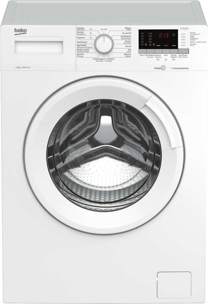 Beko WTV8712BLW1 Lave-linge 8 kg Étiquette C Blanc
