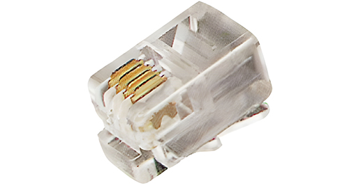 Elix Mannelijke RJ9 4/4 krimp Telefoonstekkers 100st - 34415