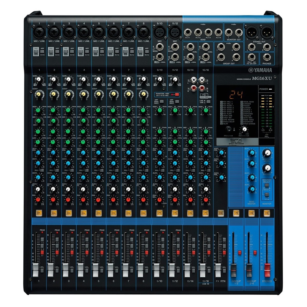 Yamaha Pro 16-kanaals PA mixer - MG16XU  