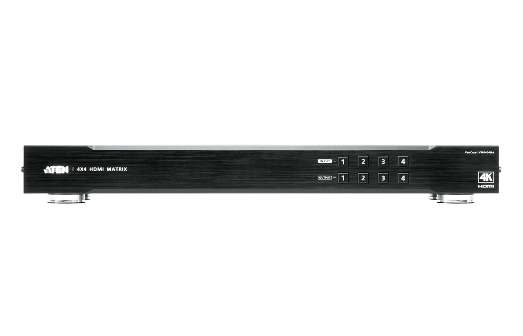 Aten VM0404HA  4x4 4K HDMI Matrixschakelaar Zwart