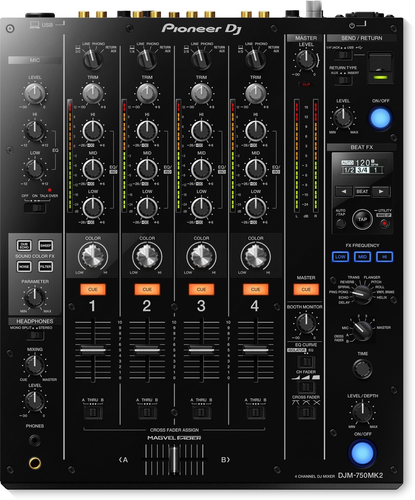Pioneer DJ DJM-750MK2 4 Kanaals Digitaal DJ Mengpaneel