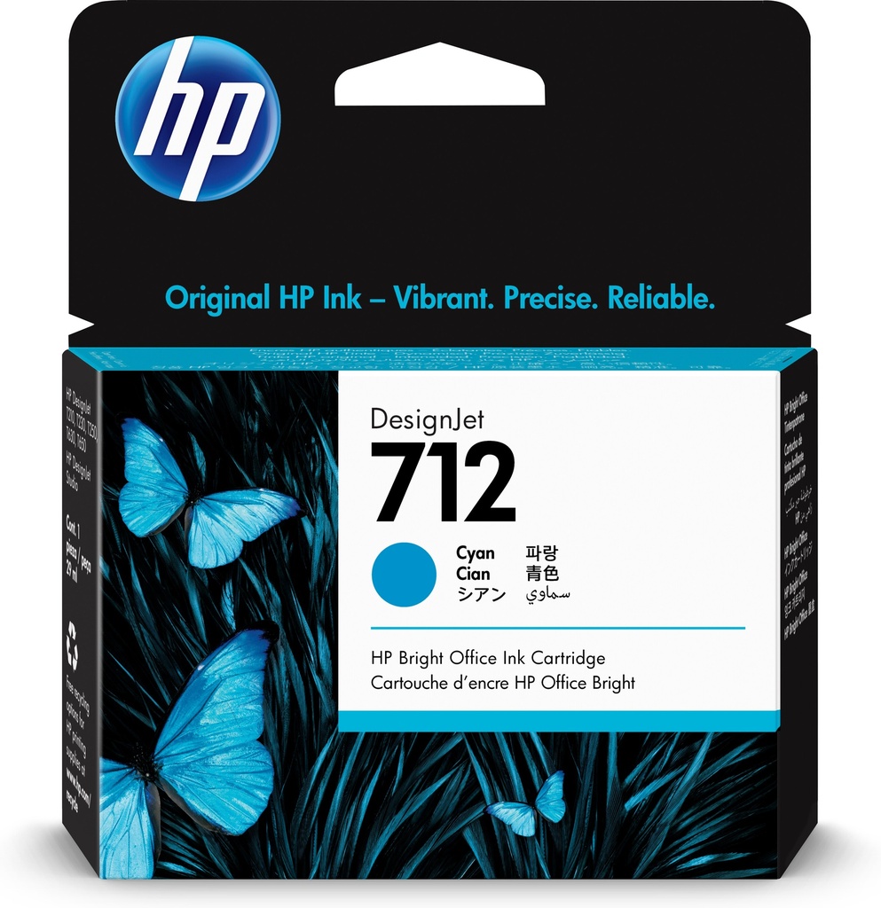 HP 3ED67A DesignJet Ink Cartridge 712 29ml Cyan 