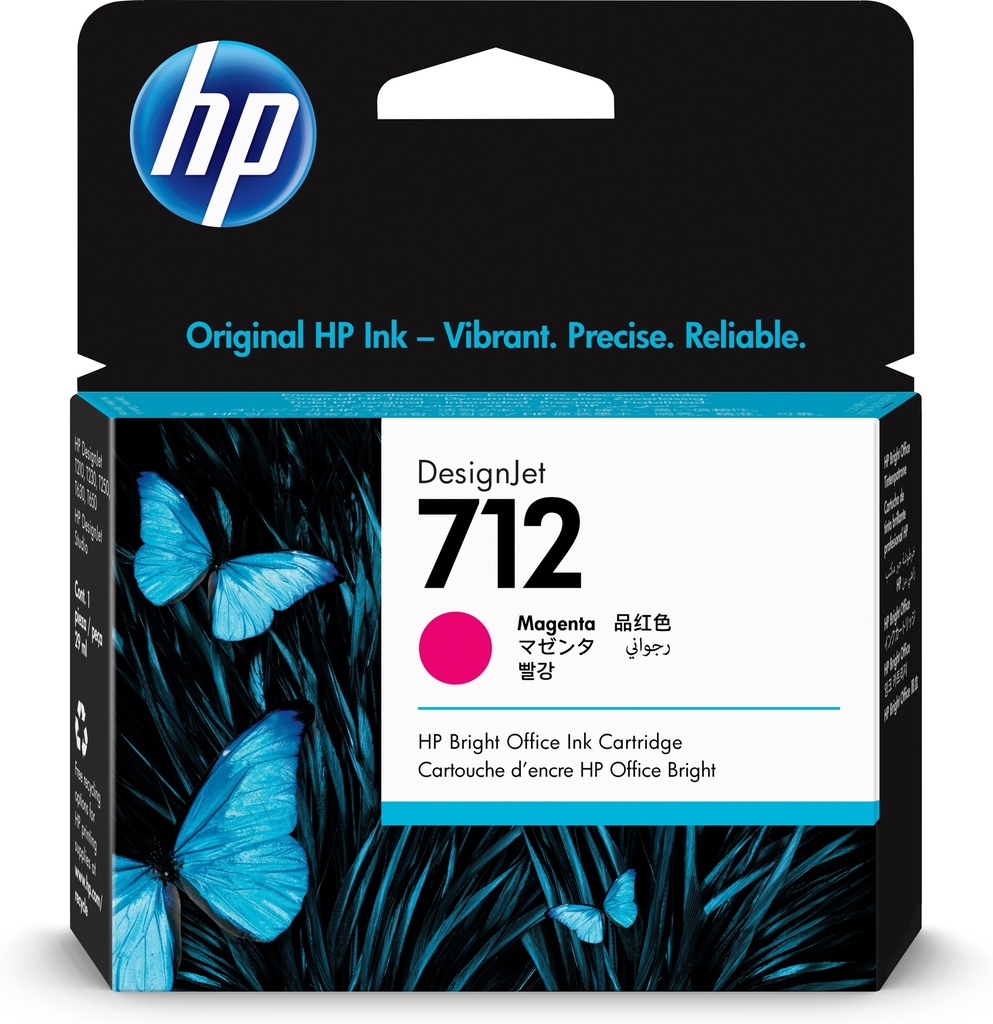 HP 3ED68A DesignJet inktcartridge 712 29 ml magenta