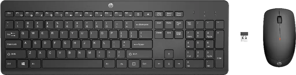 HP 18H24AA#ABB Draadloze Toetsenbord en Muis combo QWERTY Zwart