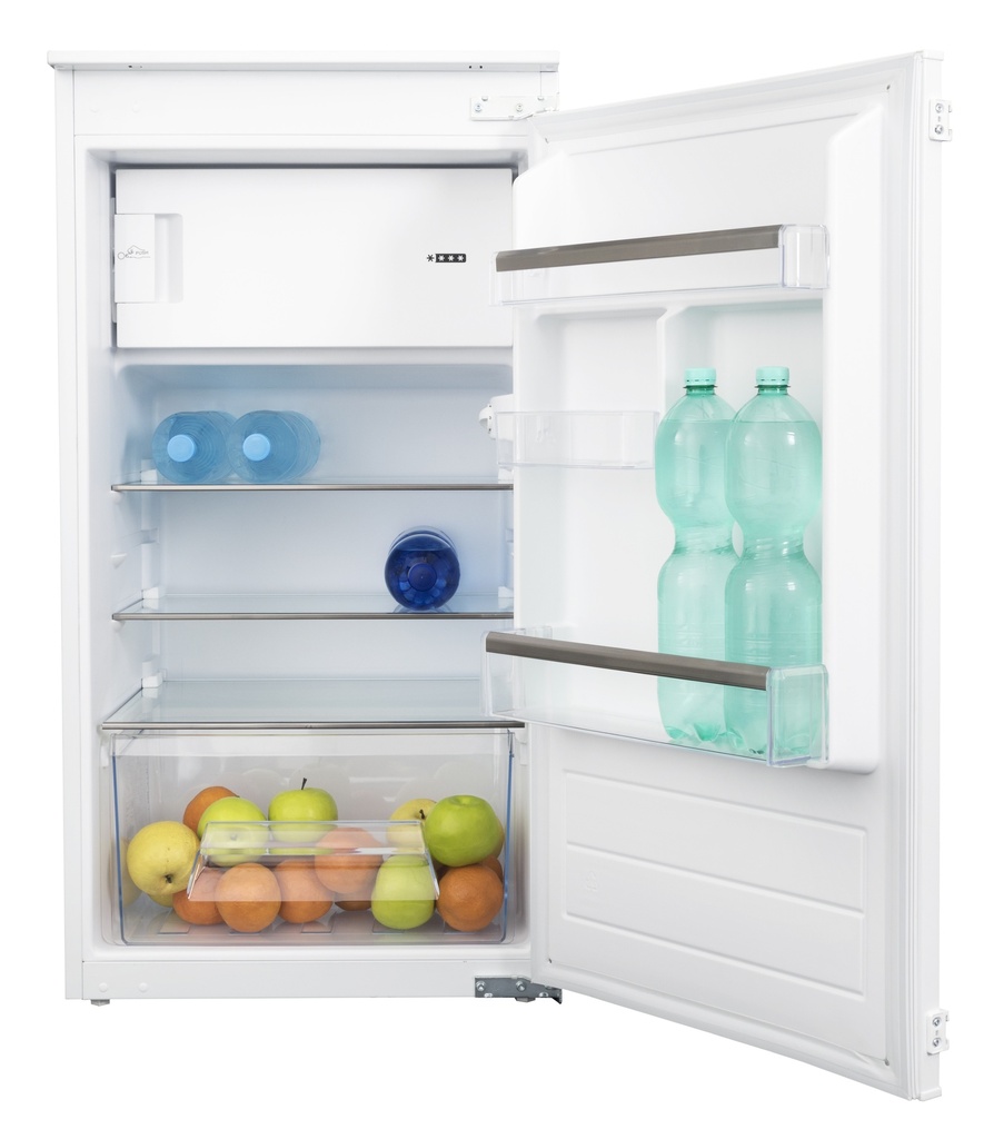 Réfrigérateur encastrable avec compartiment congélateur Exquisit EKS1804080F, étiquette F, blanc