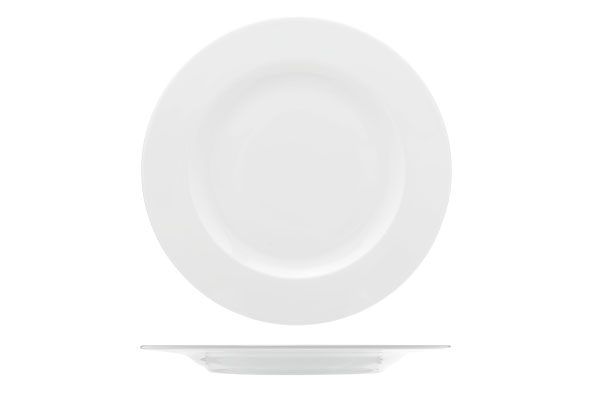 Cosy & Trendy 6189124 Plat Bord Hotel 24(Ø)x2cm Porselein Wit