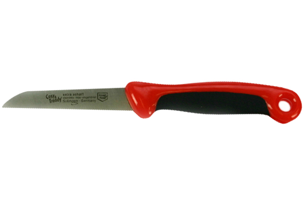 Couteau d'office Cozy & Trendy CT32155 S2 HV ClipStrip antidérapant en acier inoxydable rouge