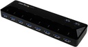 Startech 10 poorts USB Hub USB3.0 + Fast charging - ST103008U2C