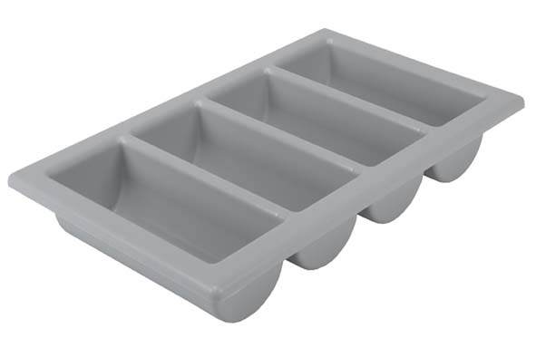 Plastibac KPC030 Cutlery Tray 53x32.7x9.5cm Plastic Gray