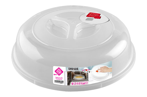 Couvercle pour micro-ondes Hega Hogar 016582 26(Ø)x7,5cm Plastique Transparent