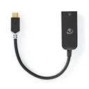 Nedis CCBW64952AT02 USB-netwerkadapter | USB 3.2 Gen 1 | 1000 Mbps | USB-C™ Male | RJ45 Female | 0.20 m | Rond | Verguld | Vertind-Koper | Antraciet | Doos