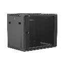 Caymon WPR409R/B Rack mural 19 pouces 9 unités 450 mm de profondeur arrière amovible Noir