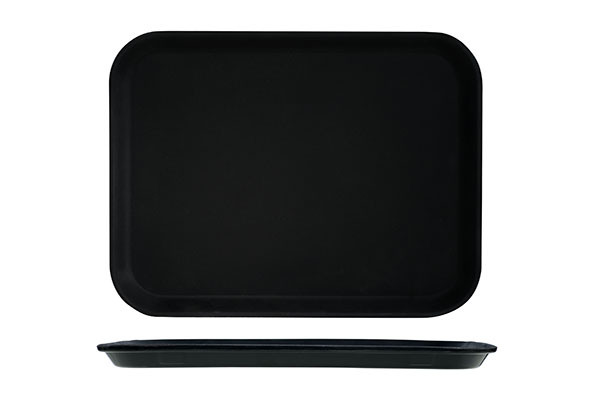 Cosy & Trendy 20171216 Tray 40x31x2cm Non-slip Fiberglass Black
