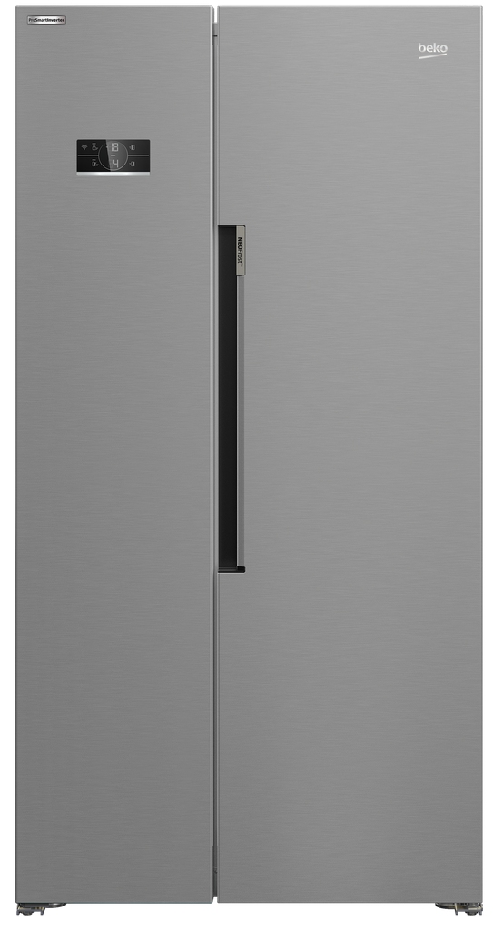 Beko GN1603140ZHXBN Amerikaanse koelkast 179cm x 91cm 580l 327.27 kWh/jaar Grijs