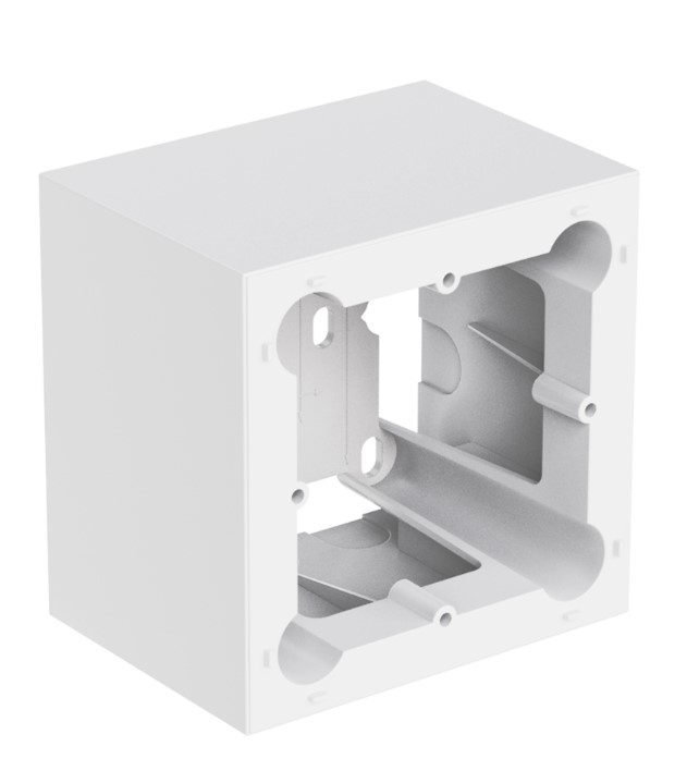 WB200/SW WALL BOX FOR WP & DWP SERIES 80x80 MM WALL PANEL - SURFACE MOUNT - BLACK