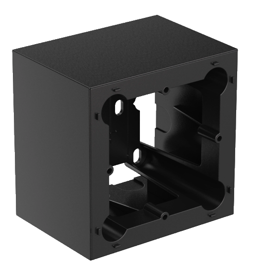 Audac Surface mount wall box 80x80mm wall panel Black - WB200/SB 