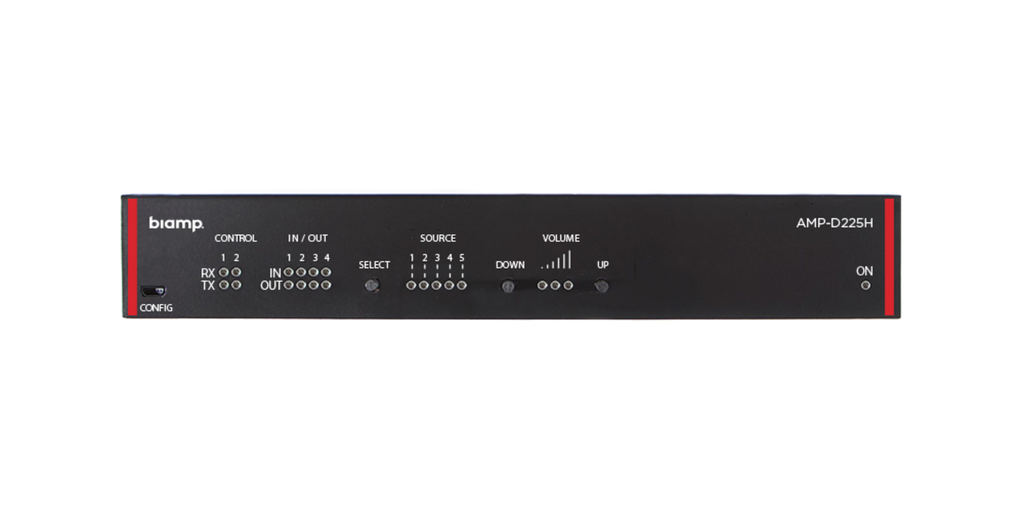 Biamp AMP-D225H Amplificateur de puissance 2 canaux 25 W 4Ω/8Ω