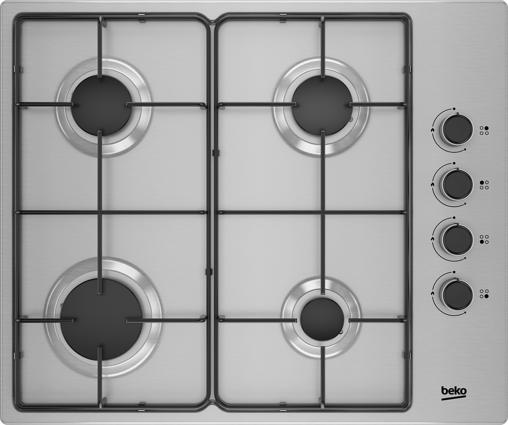 Beko HIGG64123SX Gaskookplaat 60 cm 4 branders RVS