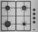 Beko HIGG64123SX Gaskookplaat 60 cm 4 branders RVS