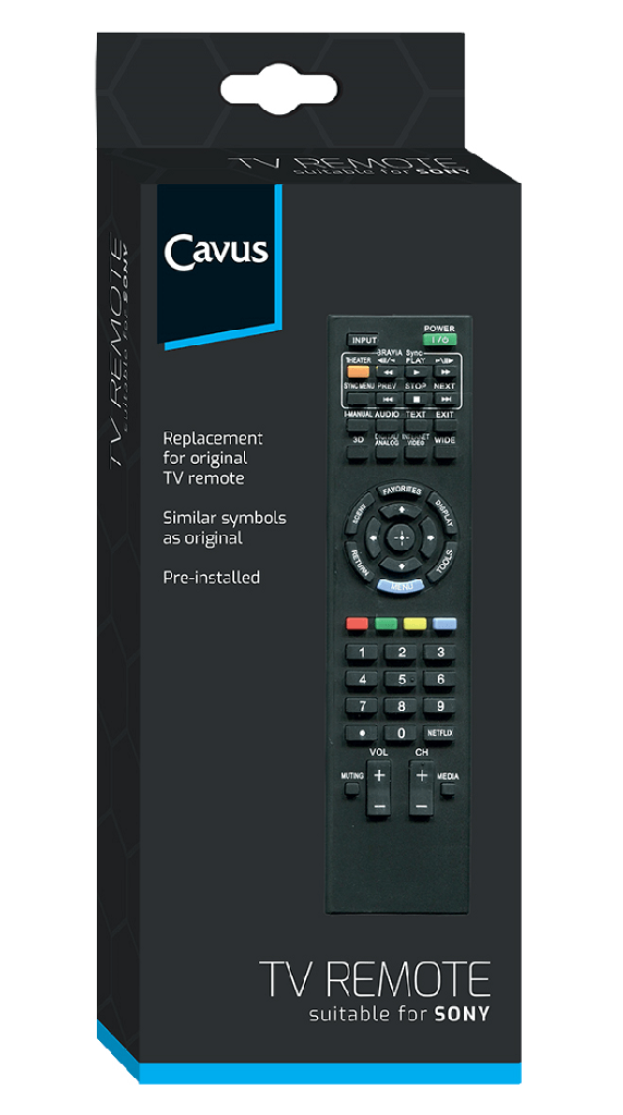 Cavus CRC3 TV Afstandsbediening voor Sony
