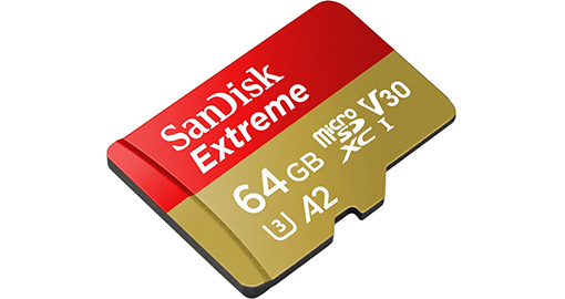 Sandisk MicroSDXC Extreme 64GB + Adapter -  SDSQXAH-064G-GN6MA