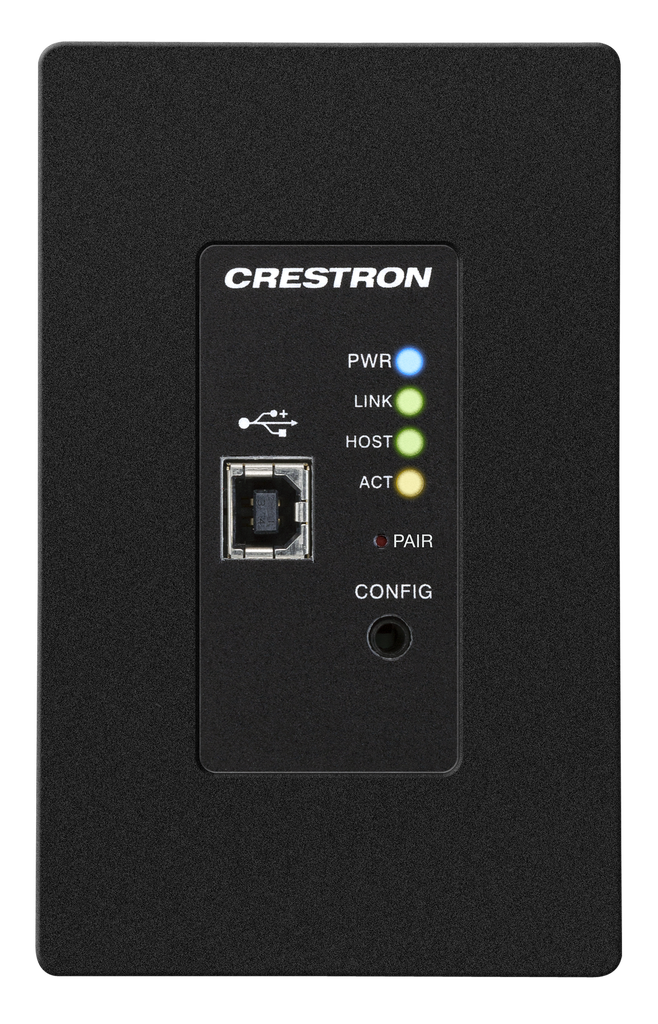 Crestron DM-NUX-L2 DM-NUX USB Host-apparaat Routering Eindpunt Wandpaneel Zwart