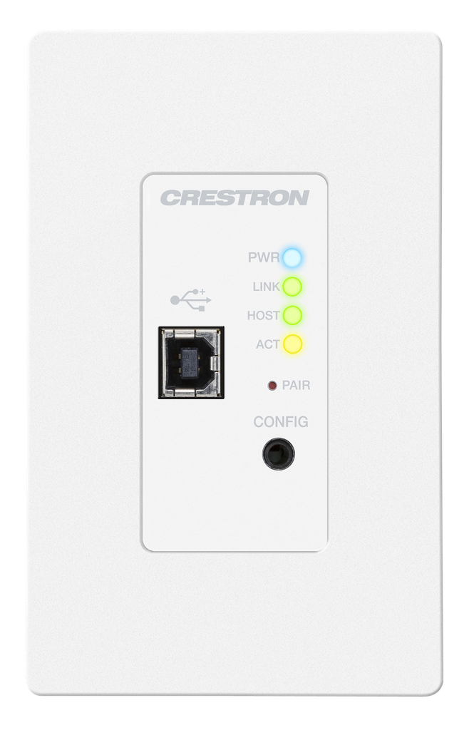 Crestron DM-NUX-L2 DM-NUX USB Host-apparaat Routering Eindpunt Wandpaneel Wit
