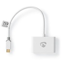 Nedis CCBW65960WT02 USB 3.1 Gen1 Multi-Port Adapter USB-C - 2x USB-A 1000 Mbps 20cm verguld Wit