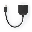 Adaptateur USB 3.2 Gen 1 Nedis CCGP64852BK02 USB-C - VGA femelle 1920 x 1200 à 60 Hz 20 cm Noir