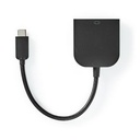 Adaptateur USB 3.2 Gen 1 Nedis CCGP64552BK02 USB-C - DVI-D 24+1 broches femelle 1080p 20 cm Noir