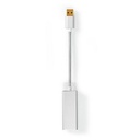 Nedis CCTB61950AL02 USB 3.2 Gen 1-netwerkadapter 1 Gbps USB-A - RJ45 20cm Verguld Zilver 