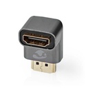 Nedis CVTB34901GY HDMI 2.0 Adapter HDMI - HDMI Female Gold Plated Angled Grey