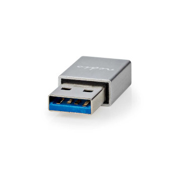 Adaptateur USB 3.2 Gen 1 Nedis CCTB60925AL USB-A - USB-C femelle 5 Gbit/s, argent nickelé