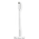Nedis CCGB39950WT01 Lightning-Adapter  Lightning - 3,5 mm Jack Vernikkeld 10cm Wit