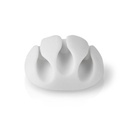Nedis CMGC20034WT Cable Clip Click & Go 4 Pieces 3 Slots 5.3 mm Maximum Cable Thickness White