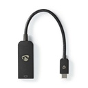 Nedis CCGB64353BK02 USB 3.2 Gen 1 Adapter USB-C - DisplayPort Female 8K@30Hz 20cm Nickel-plated Black