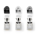 Nedis CCBW89390GY RJ45 Connector Pass Through FTP CAT7 Gold Plated 10 Pieces Gray / White / Black