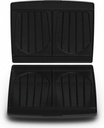 Fritel Set of baking trays Croque Plates Aluminum Non-Stick Black
