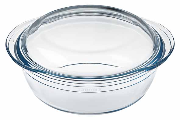 Ô cuisine 208AC00 Ovenschotel met Deksel 23(Ø)x10cm Glas Transparant