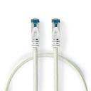 Nedis CCTB85321AL05 CAT6a netwerkkabel S/FTP RJ45 50cm Gevlochten Zilver 