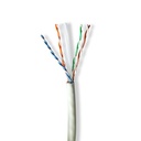 Nedis CCBG8535GY100S Network Cable Roll CAT6a U/UTP Copper 100m Indoor LSZH Gray