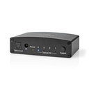 Nedis ASWI2514BK Digitale Audio-Switch 4-wegs 4x TosLink - TosLink  Zwart