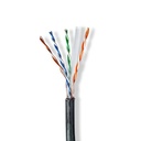 Nedis CCBG8590BK305S Netwerk Kabel Rol CAT6 U/UTP 305m Buitenshuis Zwart 